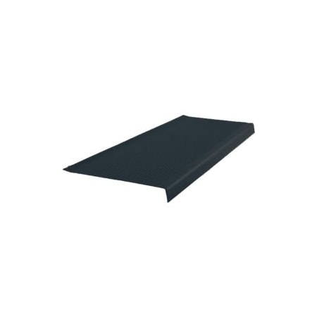 Roppe Vinyl Light Duty Ribbed Stair Tread Square Nose 12.41in x 48in Black 48161P100